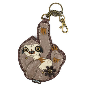 chala Handbags and Clutches Key Chain SLOTH Collection by Chala:  Wallet, Totes, Backpack, Handbags Vegan